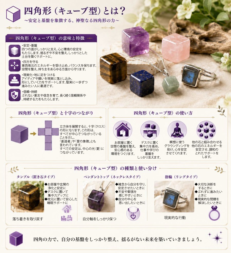 四角の石の形とエネルギー