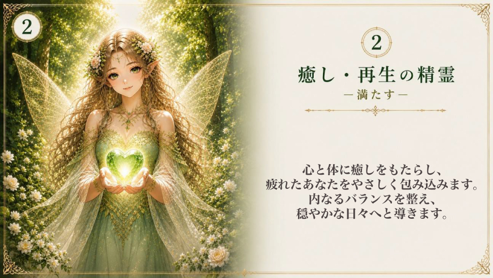 癒し・再生の精霊 ― 満たす