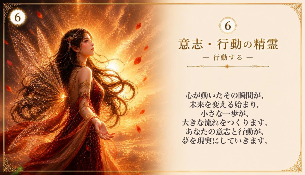 意志・行動の精霊 ― 一歩を踏み出す